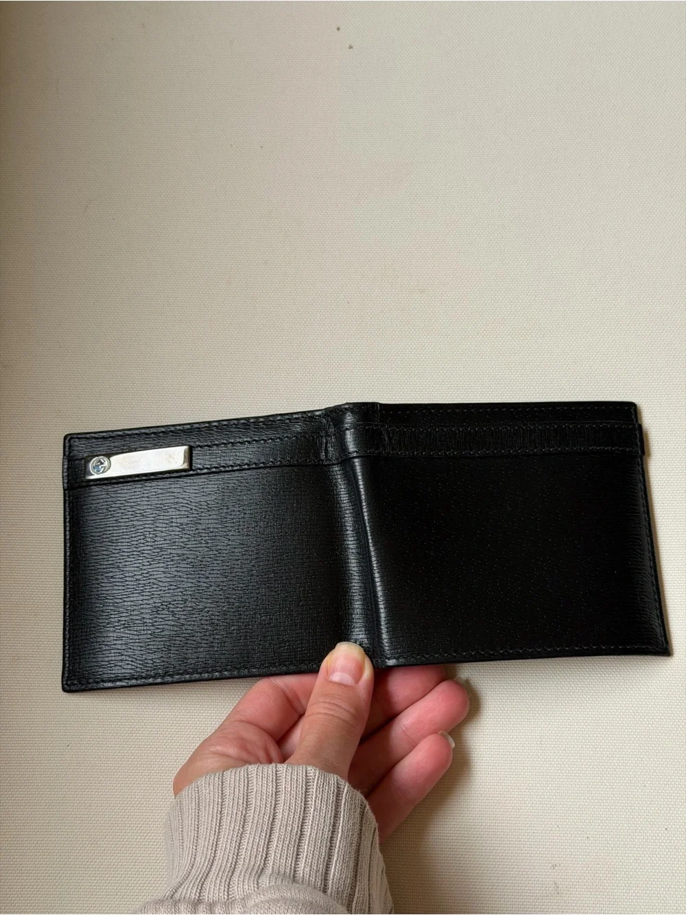 Gucci Black Leather MenWallet bi-fold